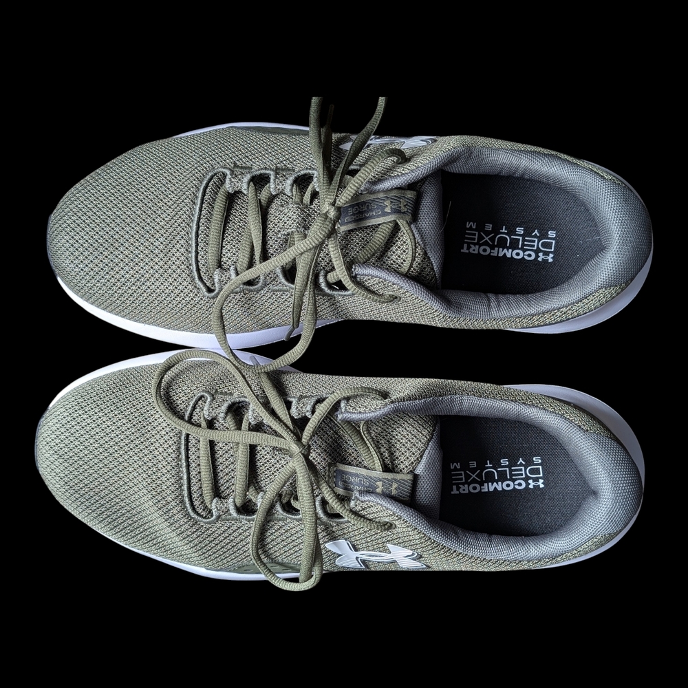 Men's 12EE Under Armour Olive Sneakers